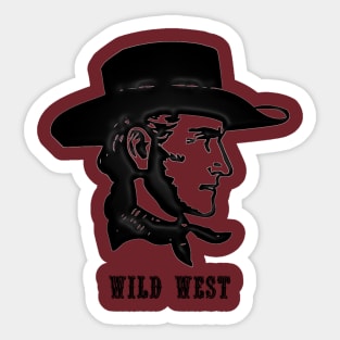 Western Era - Wild West Cowboy with Hat Sticker